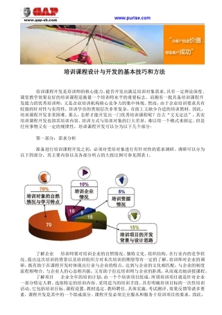 培训课程设计与开发的基本技巧和方法