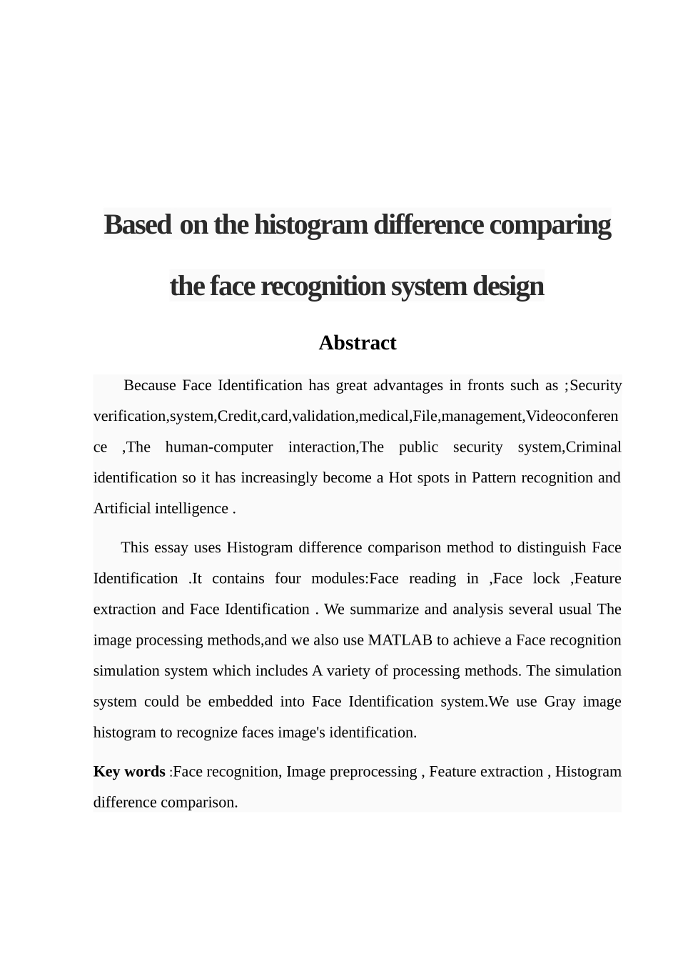 基于直方图差值比较的人脸识别系统(matlab)附详细程序代码_第3页