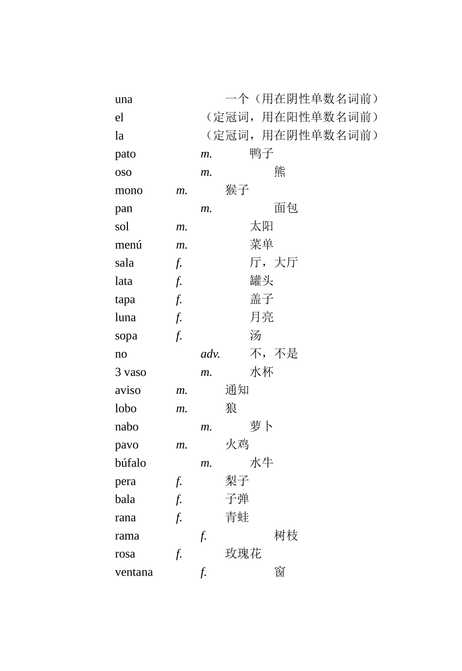 基础西班牙语词汇表_第2页
