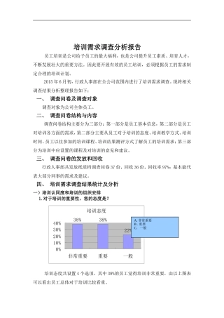 培训需求分析报告