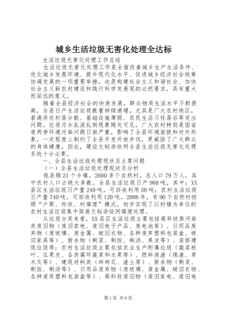 2024年城乡生活垃圾无害化处理全达标