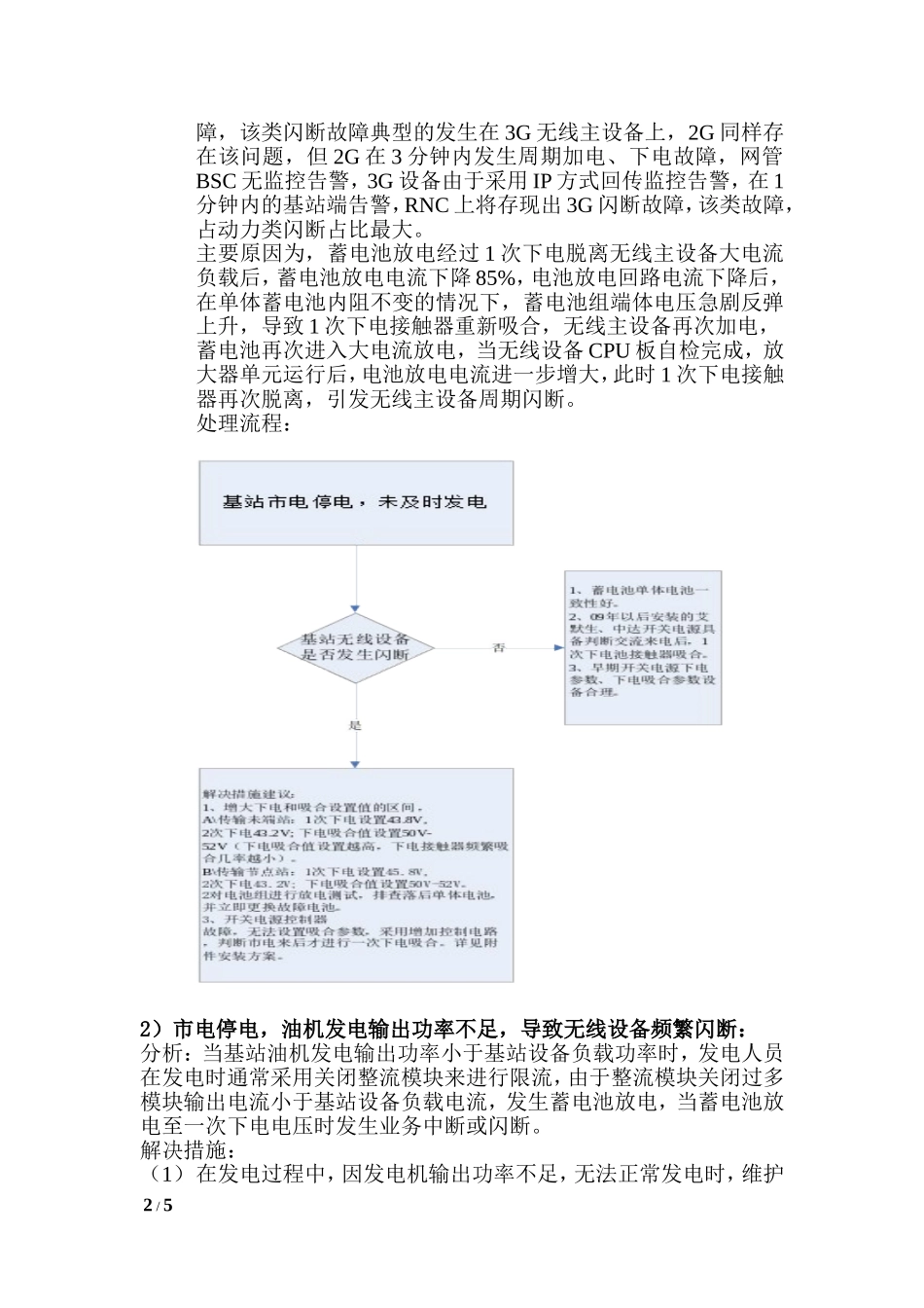 基站动力类原因闪断故障分析与处理流程_第2页