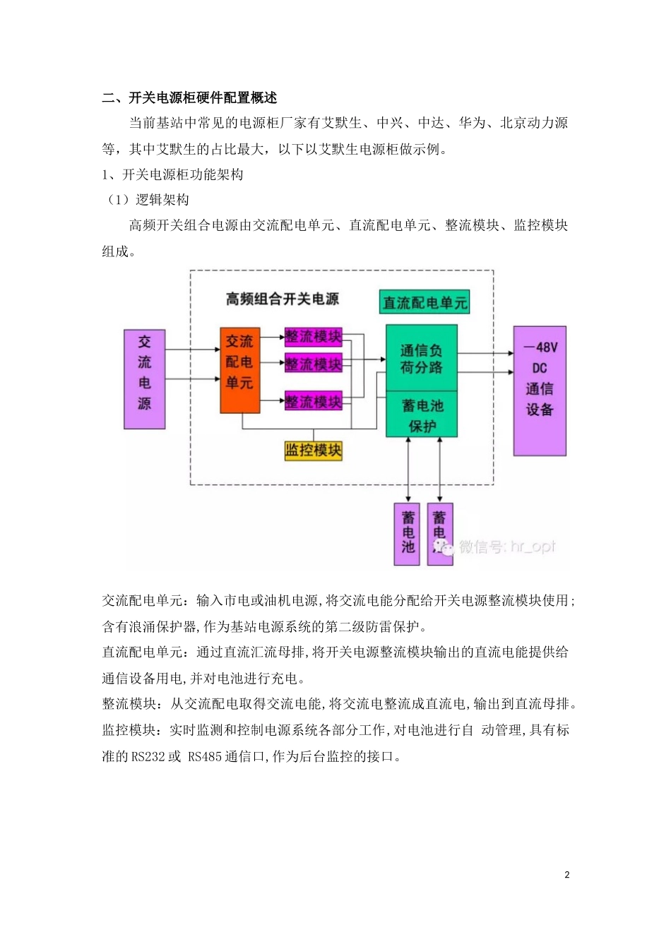 基站开关电源二次下电配置指导书(艾默生PAM-X和中兴ZXDU68监控模块示例)_第2页