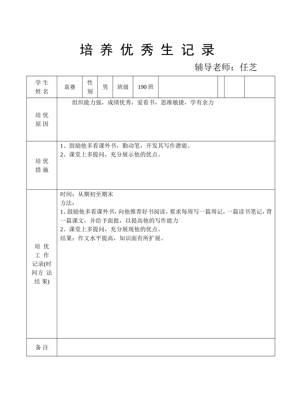 培-养-优-秀-生记录-转化后进生记-录_第1页