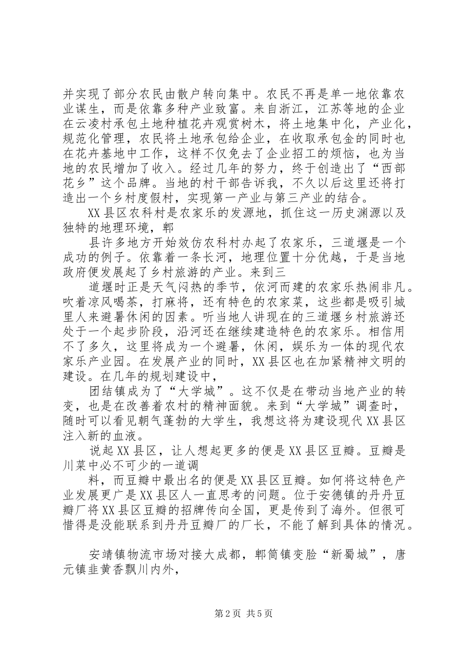 2024年城乡统筹发展实践综合考察报告_第2页