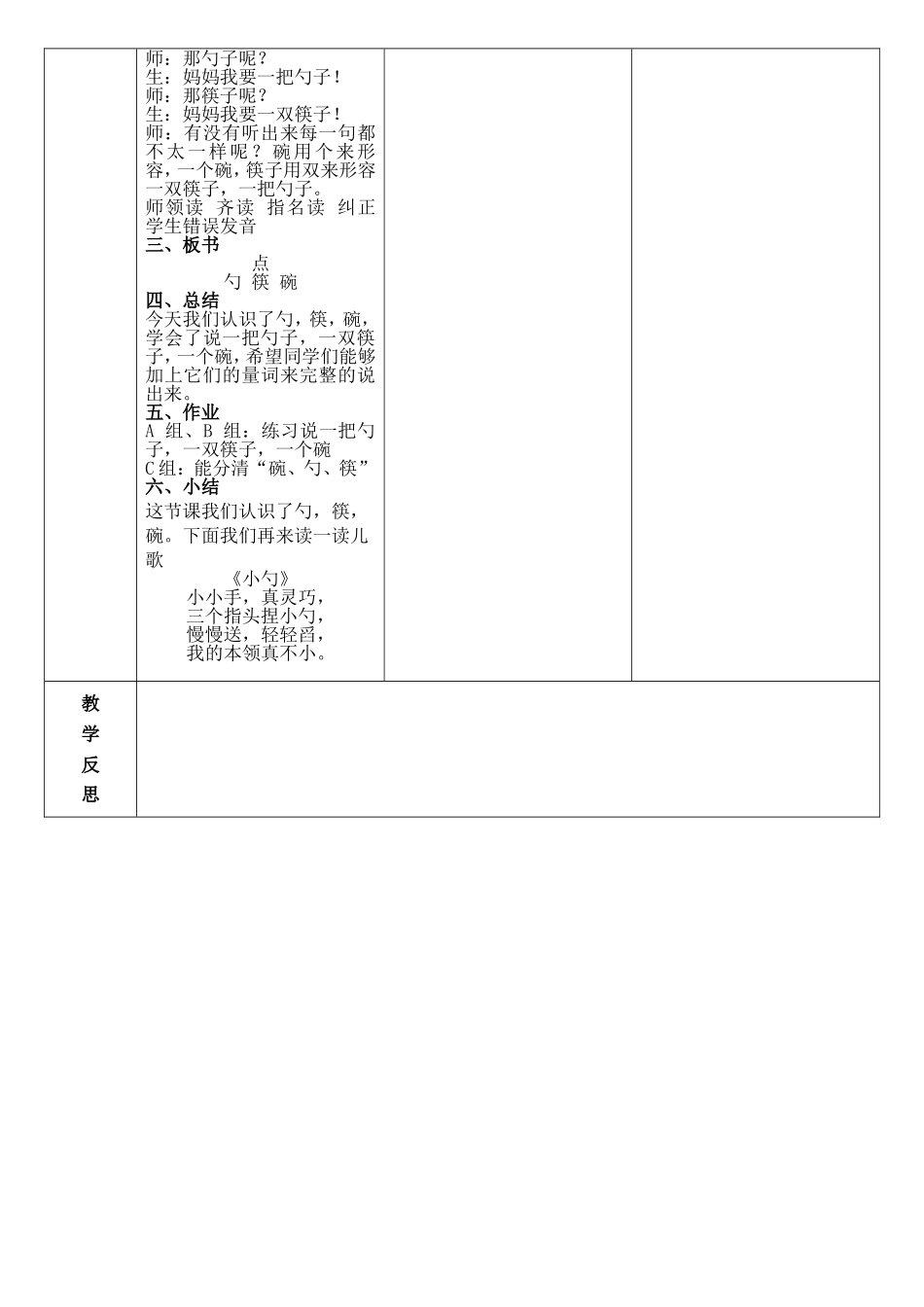培智学校生活语文第二课《碗勺筷》第一课时详细经典教案_第3页
