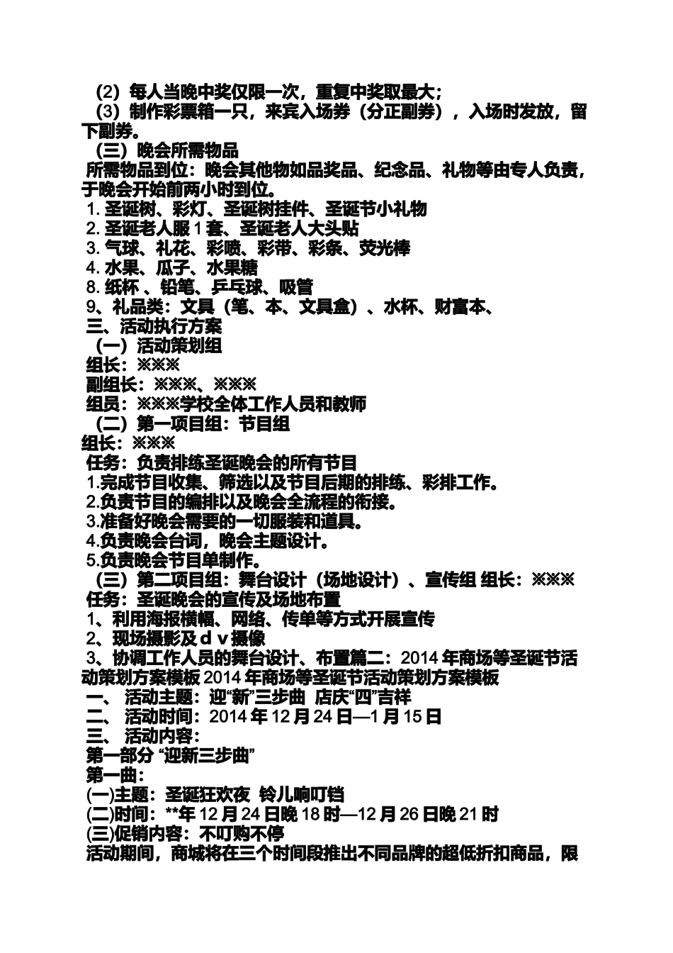 圣诞节作文之圣诞节策划方案_第3页