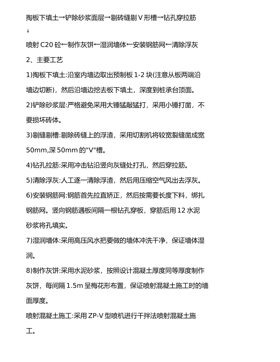 墙体喷射混凝土加固工程方案一_第2页