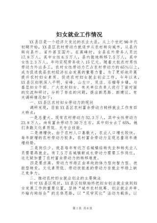 2024年妇女就业工作情况