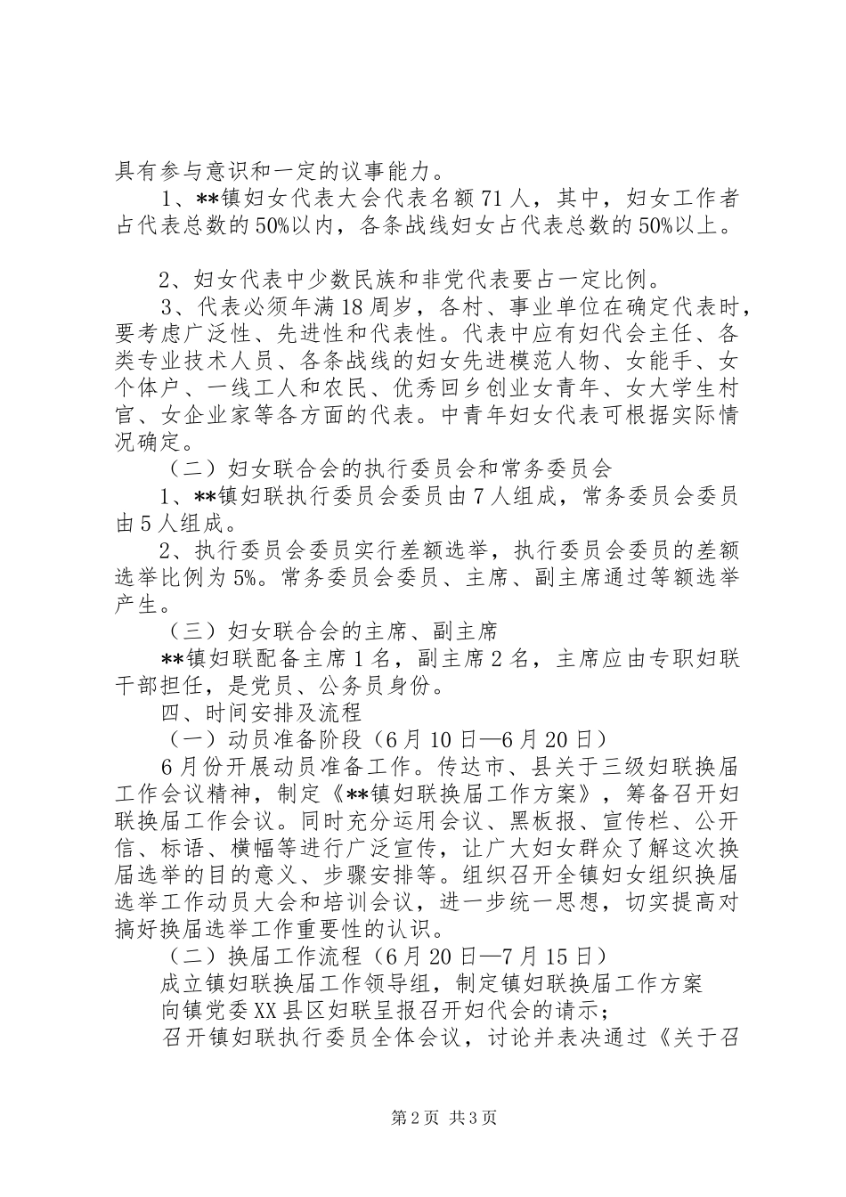 2024年妇女联合会换届工作方案_第2页