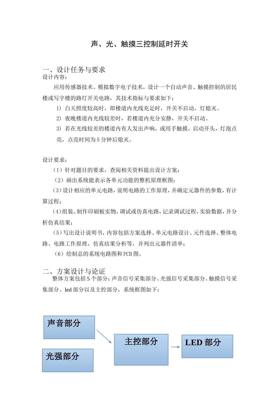 声、光、触摸延时开关_第1页