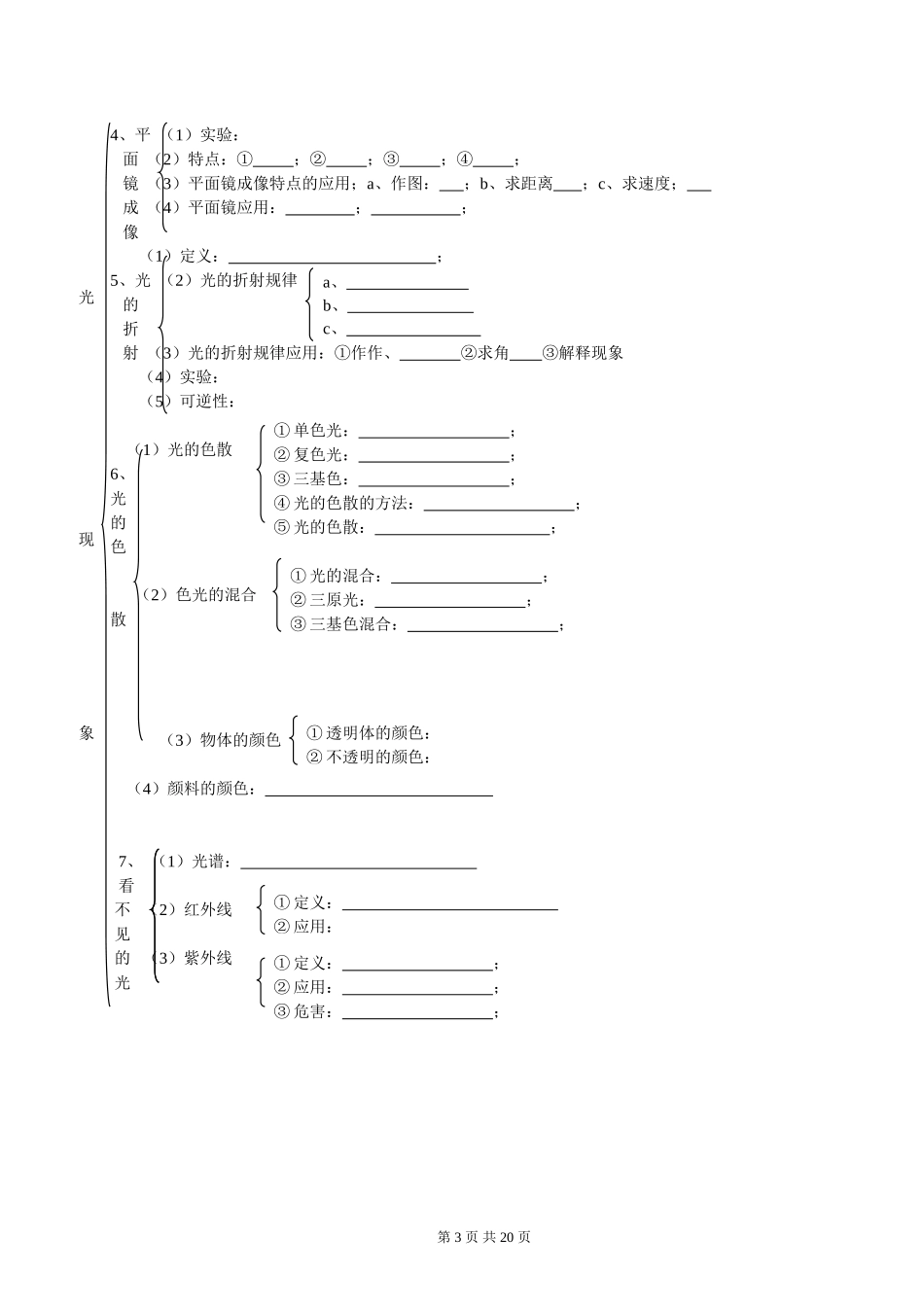 声光热力电磁部分知识结构复习2011_第3页