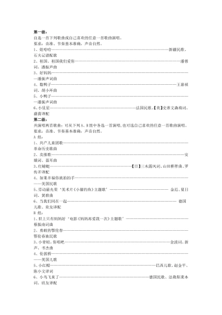 声乐考级曲目