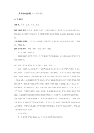 声音台词训练