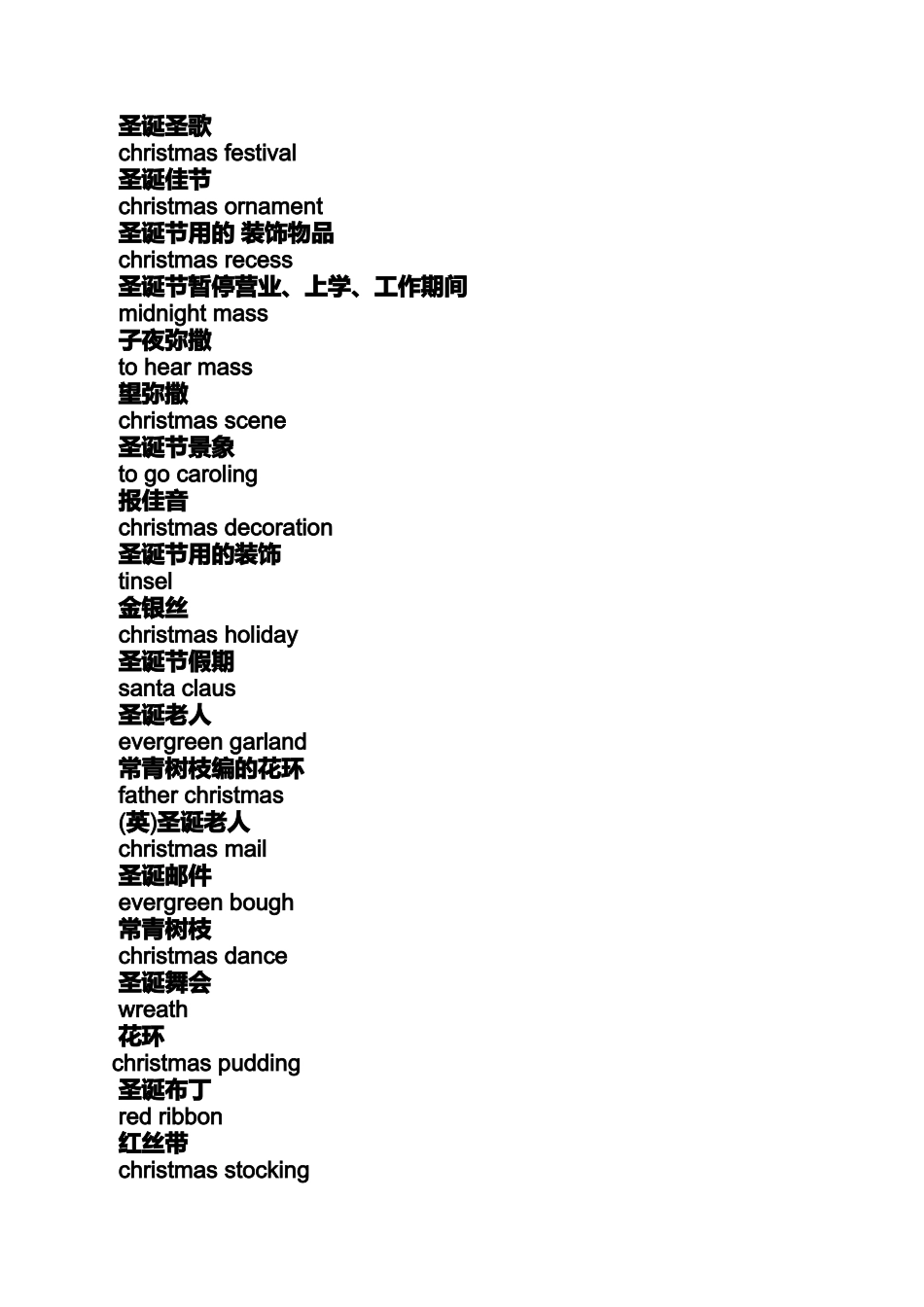 圣诞节的英语怎么写_第3页