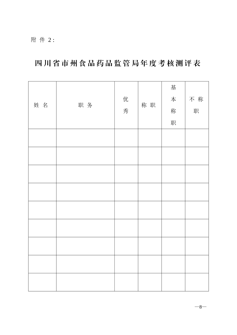 四川省国家公务员年度考核量化测评标准参考表_第3页