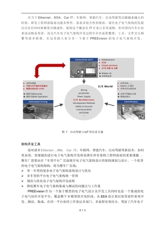 基于PREEvision的智能网联EE架构开发