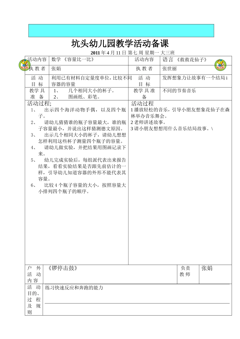坑头幼儿园2011学年第二学期大三班备课-第7周_第2页