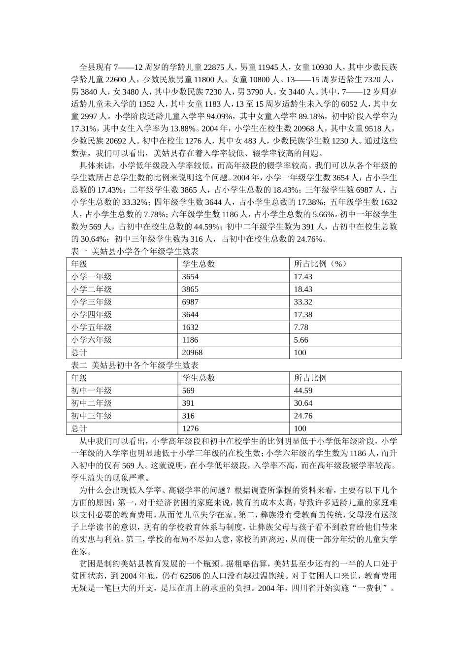 四川省凉山彝族自治州美姑县教育问题及对策_第2页