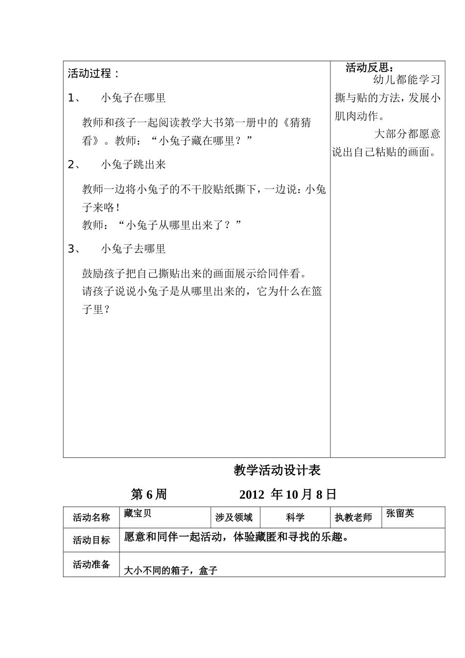 坑头幼儿园2012学年第一学期小小班备课-第六周_第2页