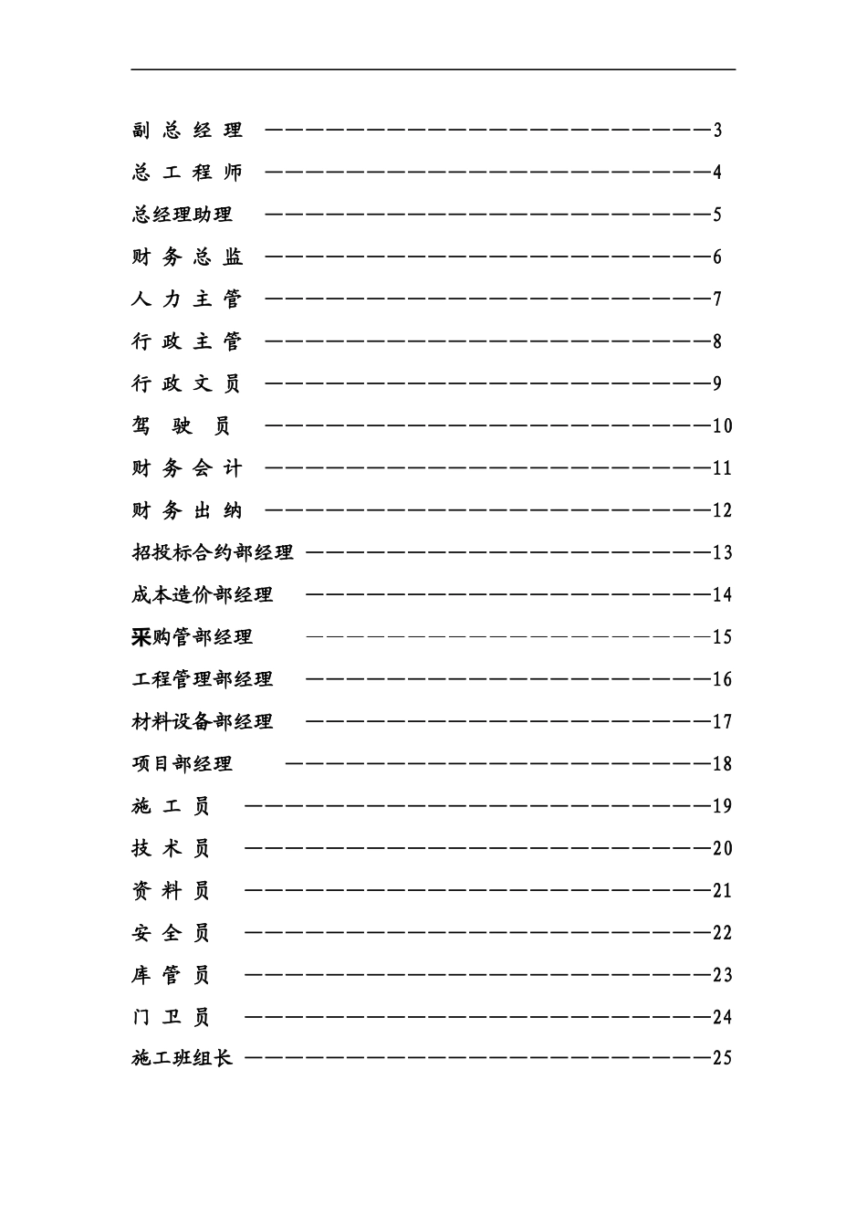 四川省某建筑公司岗位职责说明书_第2页
