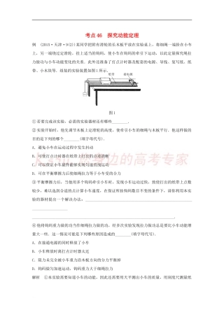四川省某重点中学2016届高考物理-考点精讲46-探究动能定理
