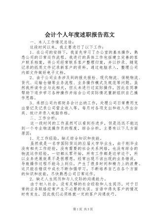 2024年会计个人年度述职报告范文