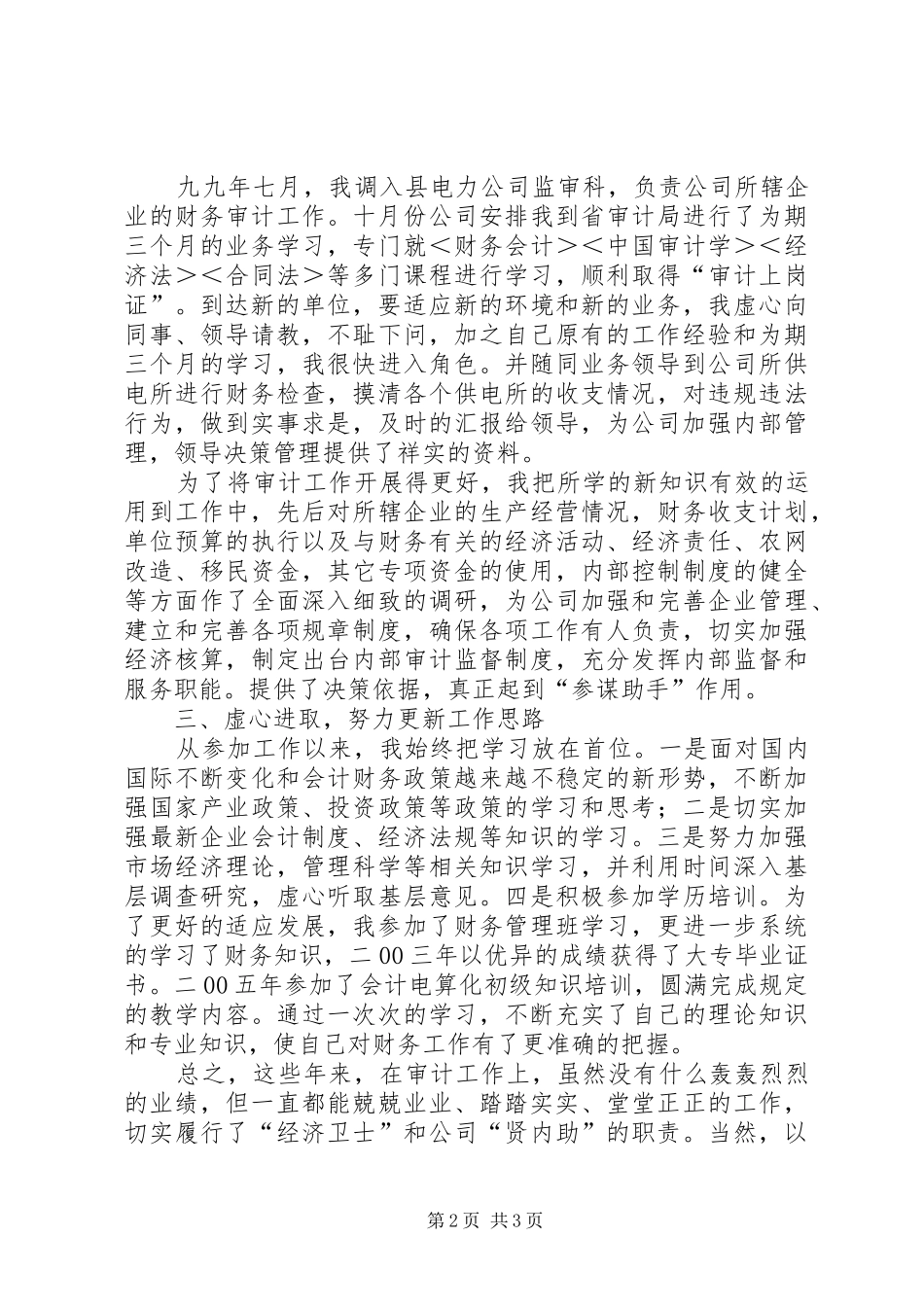 2024年会计员审计工作个人工作总结_第2页