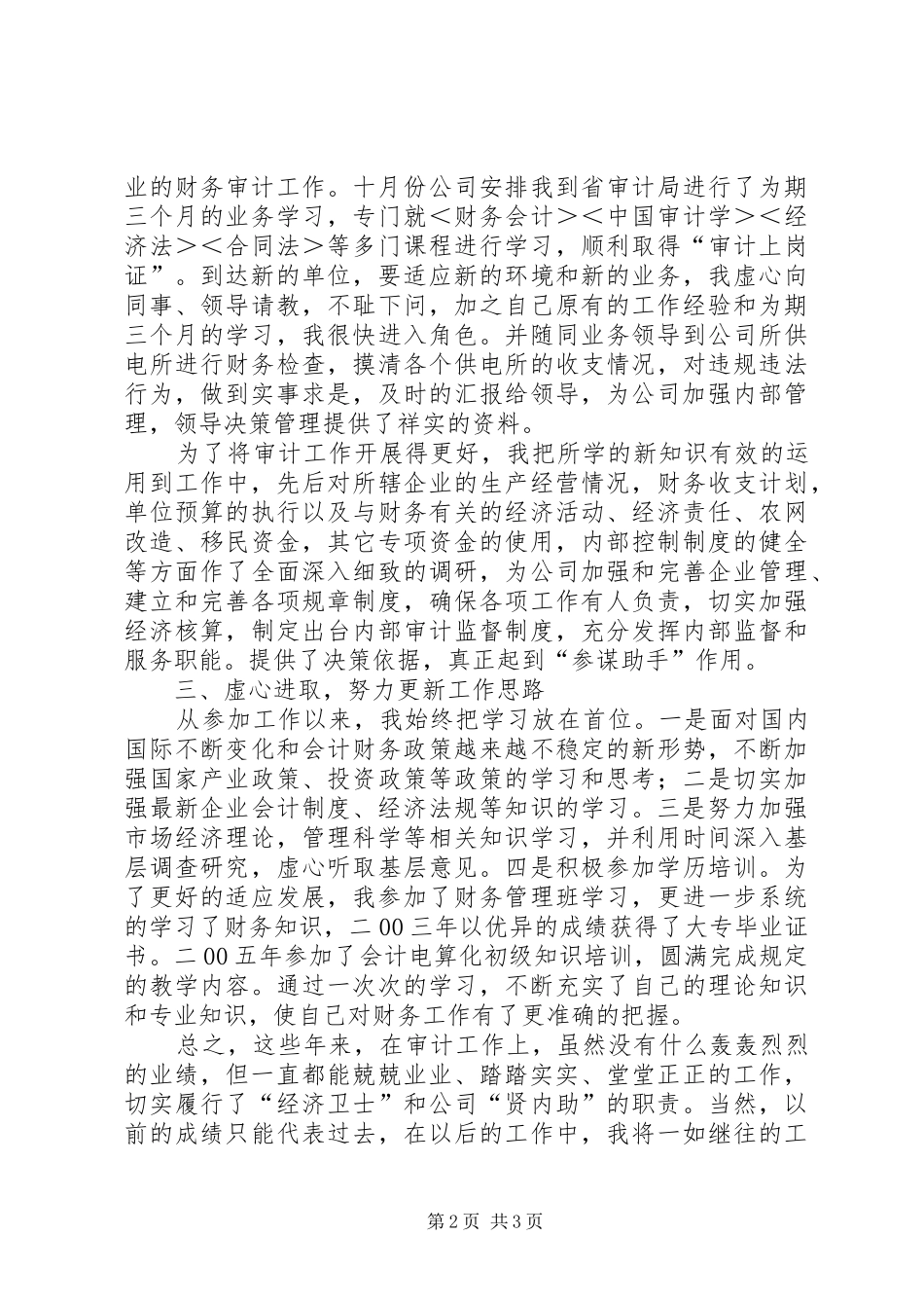 2024年会计员审计工作个人小结_第2页