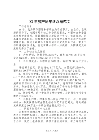 2024年房产局年终总结范文