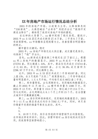 2024年房地产市场运行情况总结分析