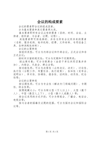 2024年会议的构成要素