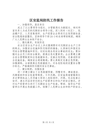 2024年区安监局防汛工作报告