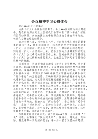 2024年会议精神学习心得体会