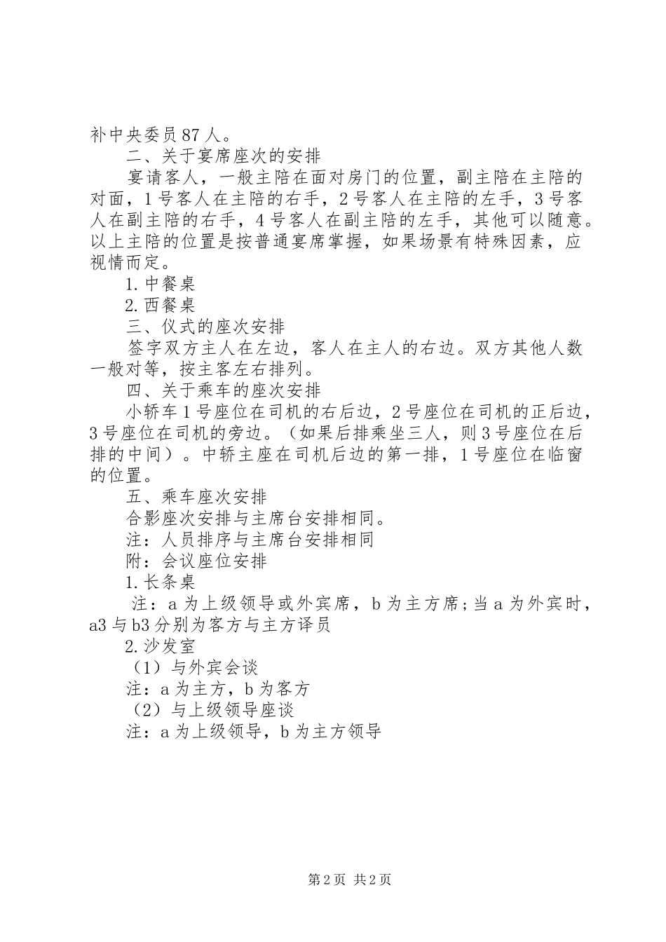 2024年会议主席台座次安原排原则_第2页