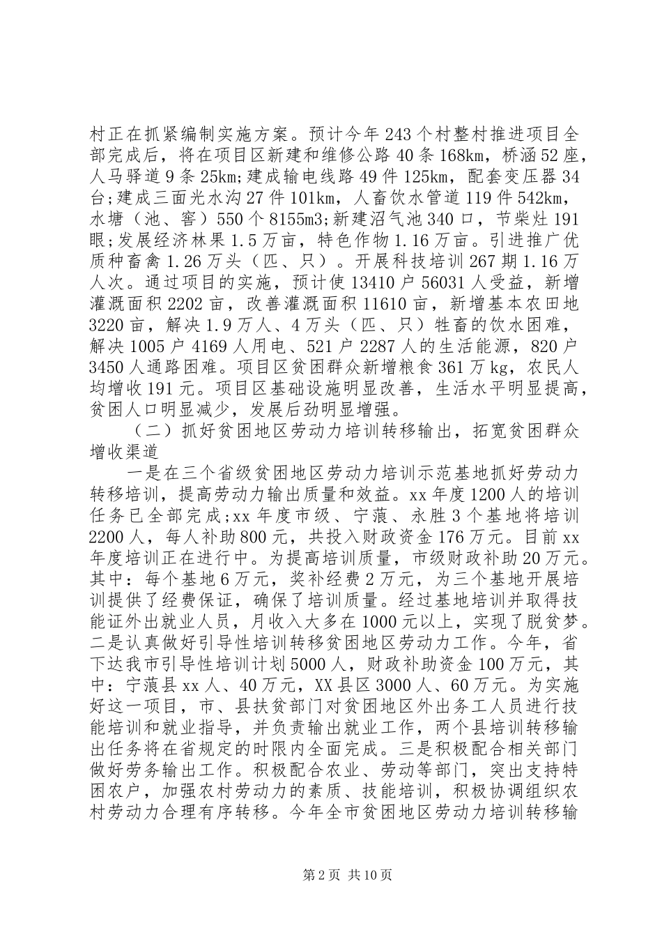 2024年扶贫开发办公室工作总结范文_第2页