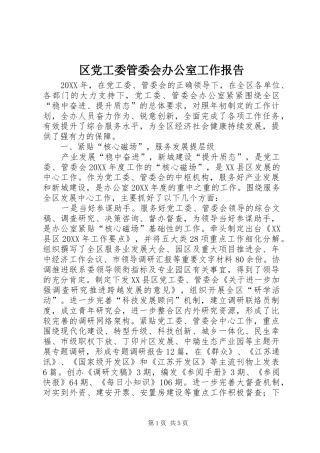 2024年区党工委管委会办公室工作报告