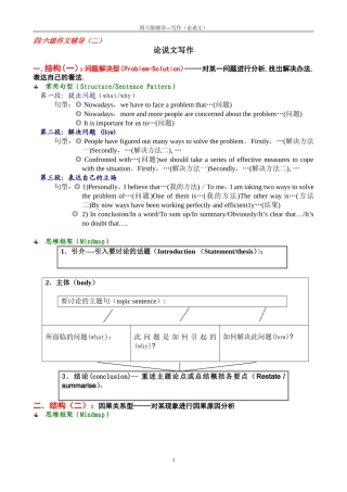 四级辅导--四六级作文(2)--论说文写作