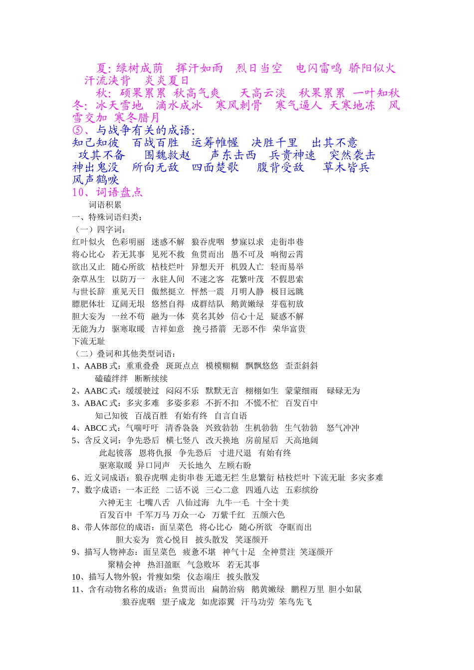 四年级词语归类复习_第3页