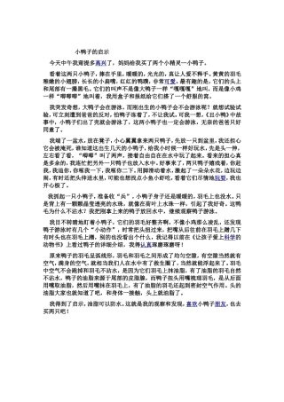 四年级大自然的启示范文28篇作文