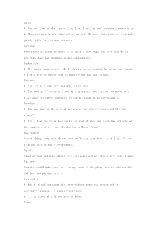 四级听力700词--04