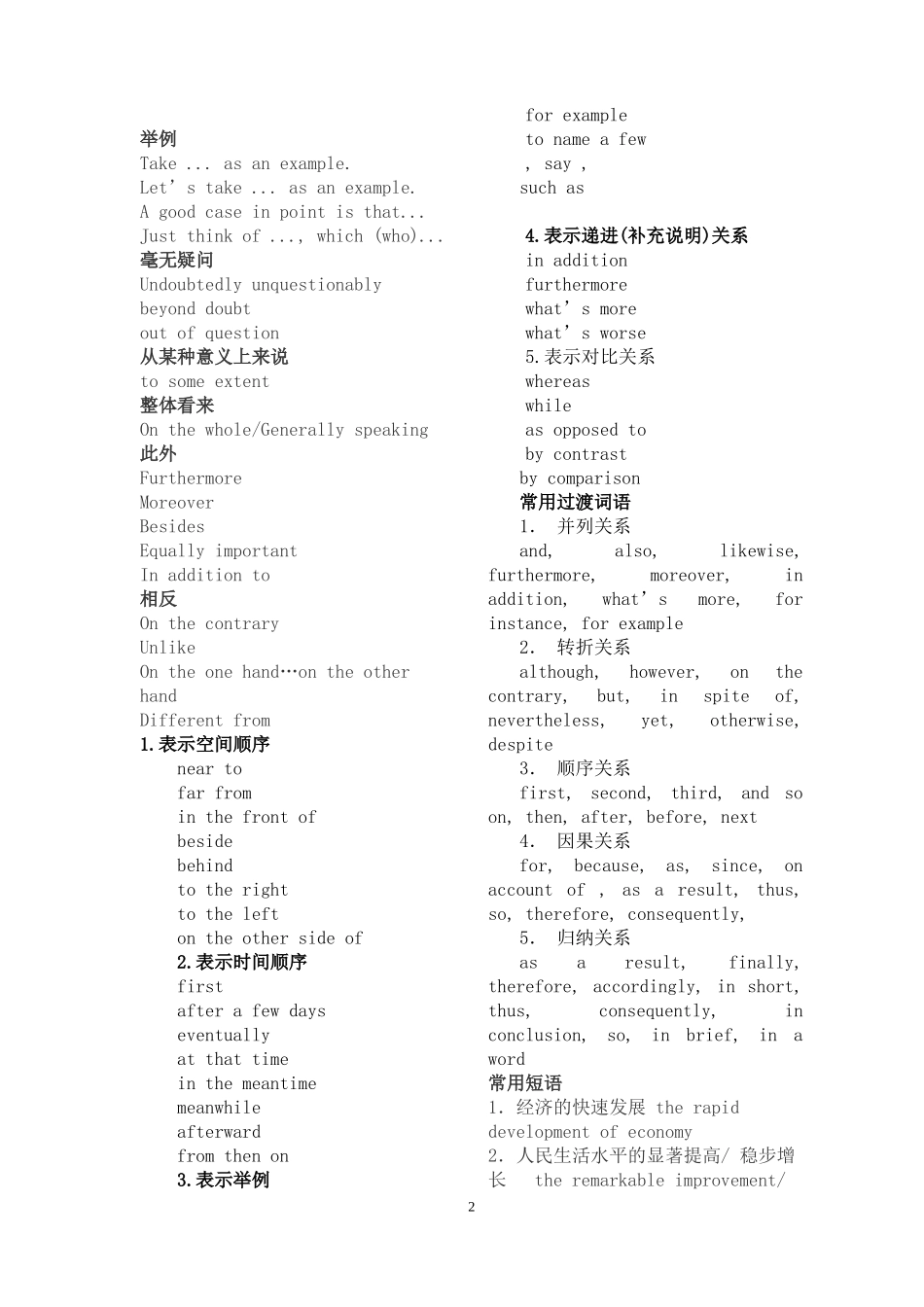四级写作重点词汇+更换垃圾词汇+常用短语+重点词汇_第2页