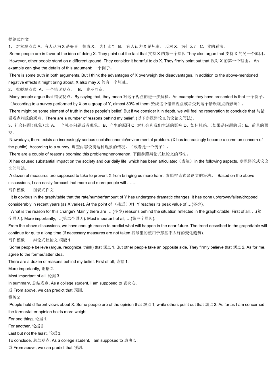 四级作文万能模板4_第1页