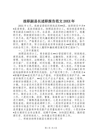 2024年挂职副县长述职报告范文