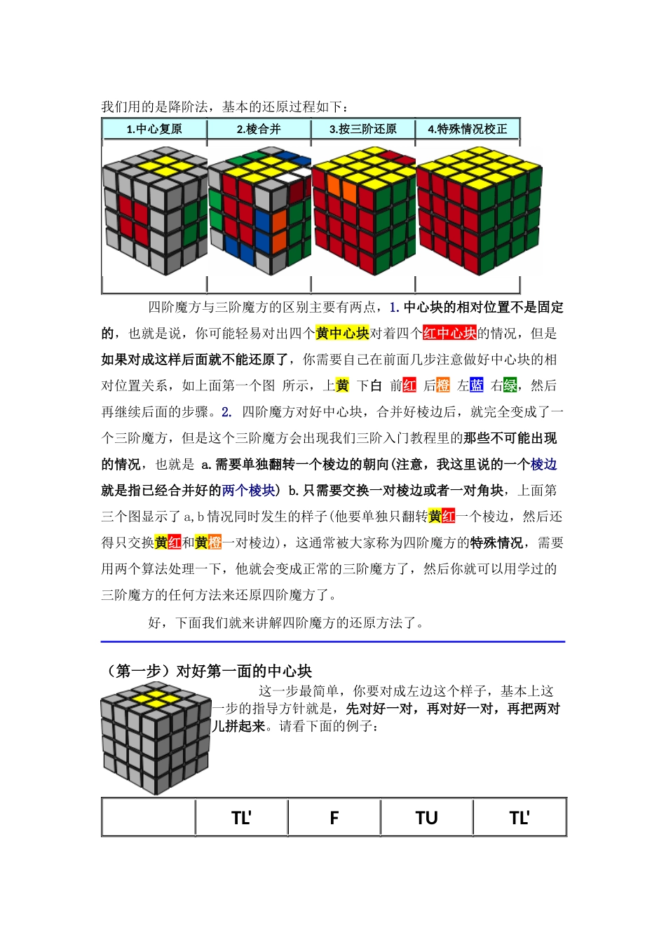 四阶魔方拼法_第1页