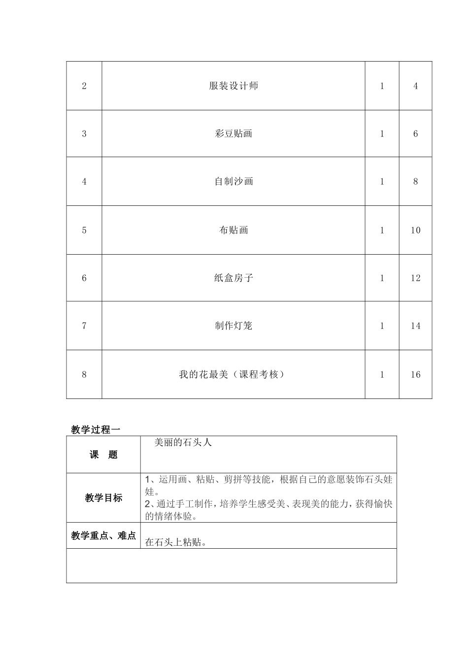 四年级手工制作课教案_第2页