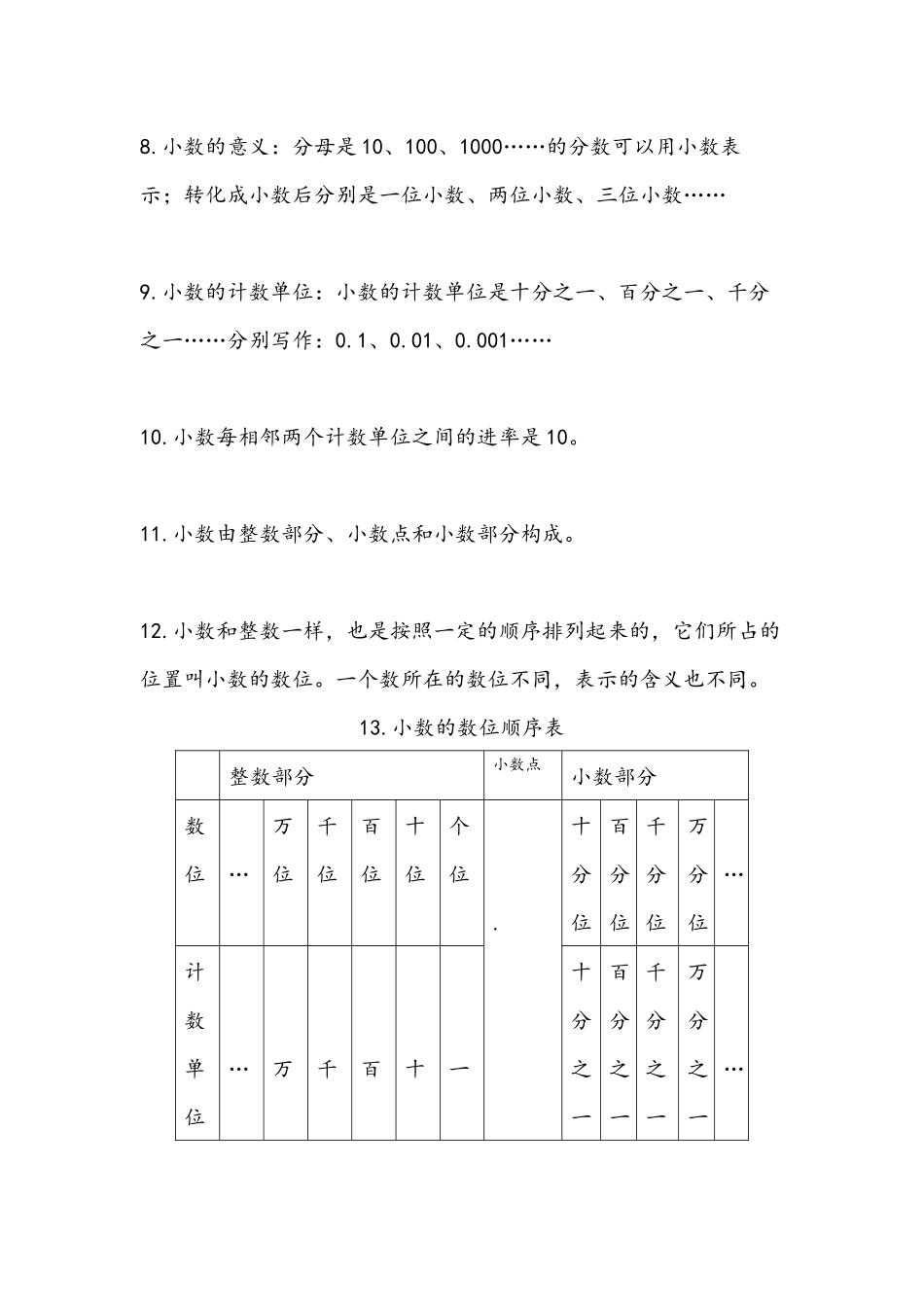 四年级数学第四单元小数的意义和性质概念_第2页
