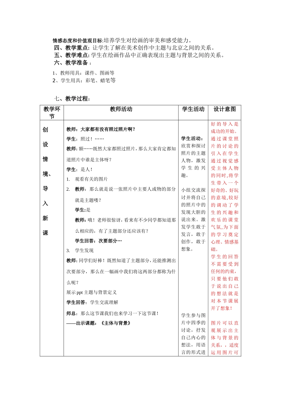 四年级美术《主题与背景》教案_第2页
