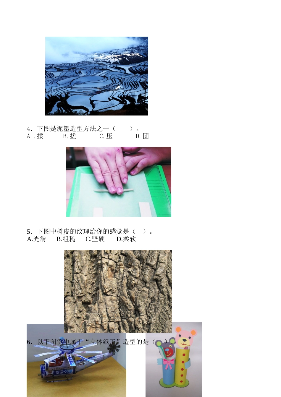 四年级美术素养质量监测试卷(定稿)_第2页