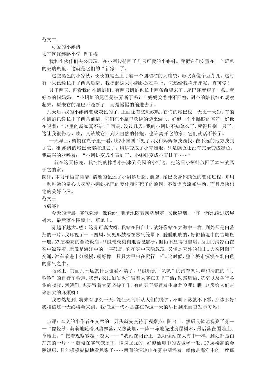 四年级习作单元二范文_第2页